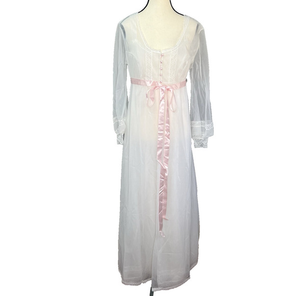 VTG 60s Vanity Fair Sheer Organza Nylon Peignoir Nigthgown Set Size 36 Fairy‎ - Picture 1 of 16